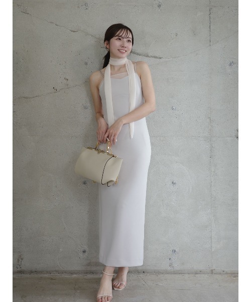 anuans（アニュアンス）の「シアーレイヤーキャミワンピース（ワンピース・レディース・ブラック/ホワイト系その他/カーキブラウン・SMALL/MEDIUM）」の2枚目の写真