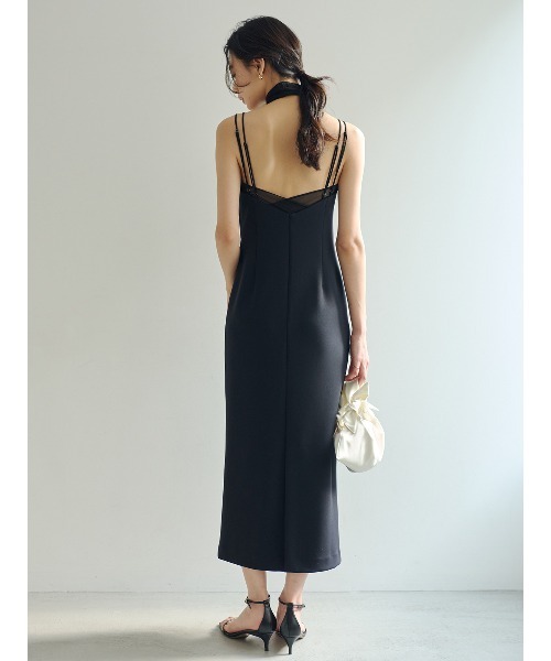 anuans（アニュアンス）の「シアーレイヤーキャミワンピース（ワンピース・レディース・ブラック/ホワイト系その他/カーキブラウン・SMALL/MEDIUM）」の5枚目の写真