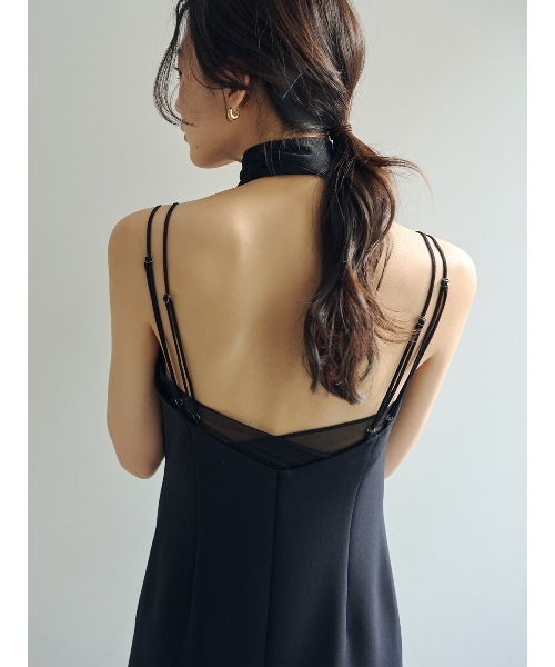 anuans（アニュアンス）の「シアーレイヤーキャミワンピース（ワンピース・レディース・ブラック/ホワイト系その他/カーキブラウン・SMALL/MEDIUM）」の11枚目の写真