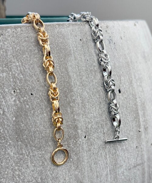 LOUNGEDRESS（ラウンジドレス）の「【GALENA/ガレナ】デザインチェーンブレス（ブレスレット・レディース・シルバー/ゴールド・FREE）」の3枚目の写真