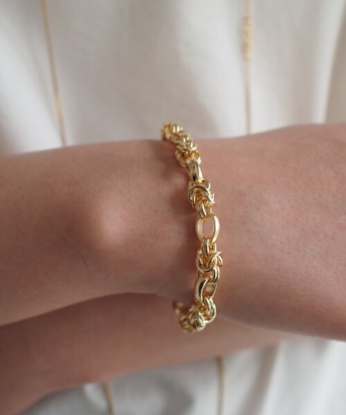 LOUNGEDRESS（ラウンジドレス）の「【GALENA/ガレナ】デザインチェーンブレス（ブレスレット・レディース・シルバー/ゴールド・FREE）」の5枚目の写真