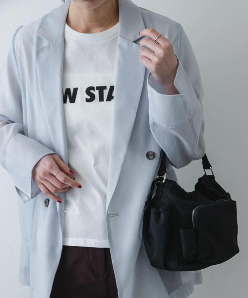 SENSE OF PLACE by URBAN RESEARCH（センスオブプレイスバイアーバンリサーチ）の「『撥水』ポケットデザインナイロンバッグ（ハンドバッグ・レディース・ブラウン/ブラック/アイボリー・ONE）」の5枚目の写真