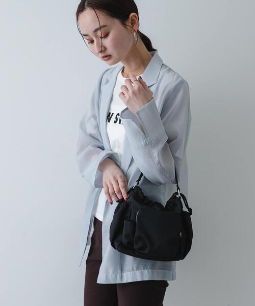 SENSE OF PLACE by URBAN RESEARCH（センスオブプレイスバイアーバンリサーチ）の「『撥水』ポケットデザインナイロンバッグ（ハンドバッグ・レディース・ブラウン/ブラック/アイボリー・ONE）」の7枚目の写真