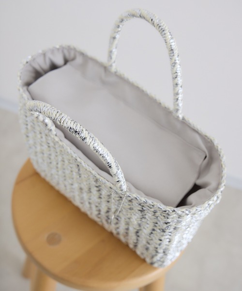 KATHARINE ROSS（キャサリンロス）の「【KATHARINE ROSS】【WEB限定】メタリック×ペーパートートバッグ（トートバッグ・レディース・ブラック/シルバー/ゴールド・MEDIUM）」の5枚目の写真