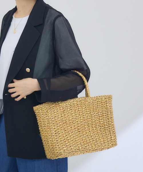 KATHARINE ROSS(キャサリンロス)の「【WEB限定】メタリック×ペーパートートバッグ(トートバッグ・レディース・ブラック/シルバー/ゴールド・MEDIUM)」の20枚目の写真