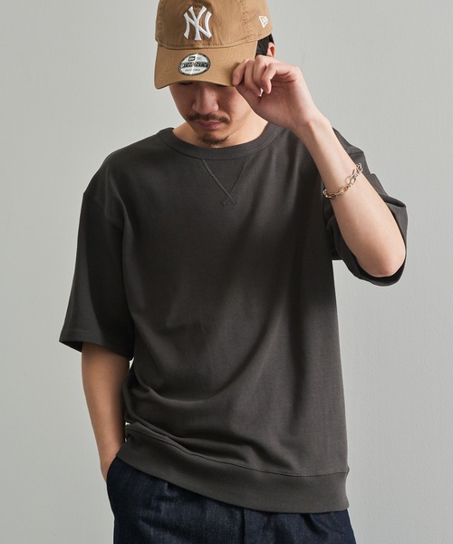 LIFEMAX(ライフマックス)の「【LIFEMAX】10.2oz スーパーヘビーウェイト ガゼット付きTシャツ 半袖無地 超厚手 厚手 タフ ワークT アメカジ 丈夫 透けにくい インナー スウェットTシャツ MS1185(Tシャツ/カットソー・メンズ・チャコールグレー/ブラック/ホワイト/ネイビー・M/XL/L)」の4枚目の写真