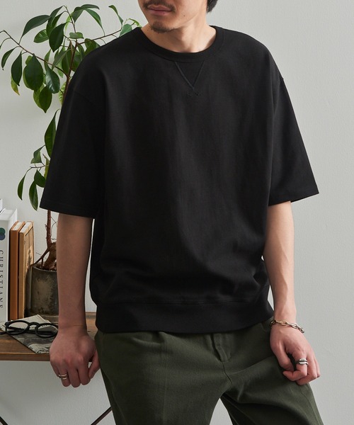 LIFEMAX(ライフマックス)の「【LIFEMAX】10.2oz スーパーヘビーウェイト ガゼット付きTシャツ 半袖無地 超厚手 厚手 タフ ワークT アメカジ 丈夫 透けにくい インナー スウェットTシャツ MS1185(Tシャツ/カットソー・メンズ・チャコールグレー/ブラック/ホワイト/ネイビー・M/XL/L)」の3枚目の写真