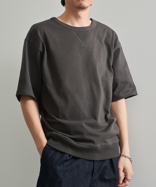 LIFEMAX(ライフマックス)の「【LIFEMAX】10.2oz スーパーヘビーウェイト ガゼット付きTシャツ 半袖無地 超厚手 厚手 タフ ワークT アメカジ 丈夫 透けにくい インナー スウェットTシャツ MS1185(Tシャツ/カットソー・メンズ・チャコールグレー/ブラック/ホワイト/ネイビー・M/XL/L)」の22枚目の写真