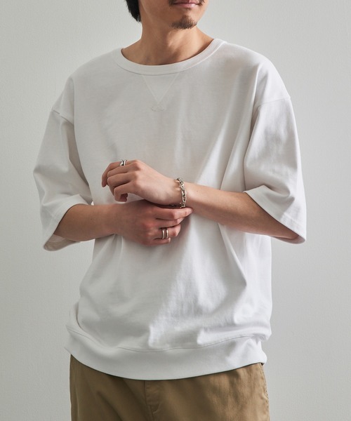 LIFEMAX(ライフマックス)の「【LIFEMAX】10.2oz スーパーヘビーウェイト ガゼット付きTシャツ 半袖無地 超厚手 厚手 タフ ワークT アメカジ 丈夫 透けにくい インナー スウェットTシャツ MS1185(Tシャツ/カットソー・メンズ・チャコールグレー/ブラック/ホワイト/ネイビー・M/XL/L)」の11枚目の写真