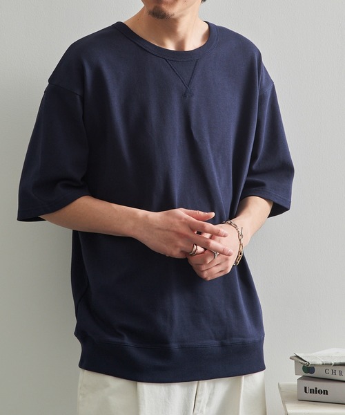 LIFEMAX(ライフマックス)の「【LIFEMAX】10.2oz スーパーヘビーウェイト ガゼット付きTシャツ 半袖無地 超厚手 厚手 タフ ワークT アメカジ 丈夫 透けにくい インナー スウェットTシャツ MS1185(Tシャツ/カットソー・メンズ・チャコールグレー/ブラック/ホワイト/ネイビー・M/XL/L)」の7枚目の写真
