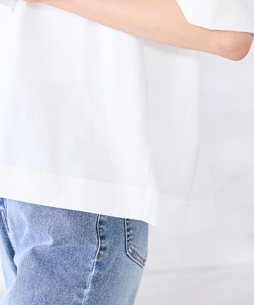 GALLORIA（ギャローリア）の「アートロゴプリントゆるシルエットＴシャツ（Tシャツ/カットソー・レディース・オフホワイト/ネイビー/ライトピンク・S/M/LL/L）」の8枚目の写真