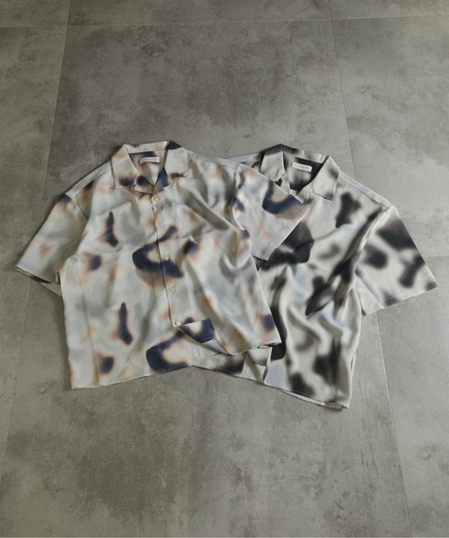 many men many mind（メニーメンメニーマインド）の「MANYMENMANYMINDS / ポリエステルマイクロメッシュ/総柄シャツ/カモ/リアルツリー/アブストラクト（シャツ/ブラウス・メンズ・ベージュ/ブラック/カーキ/オレンジ/ホワイト・X-LARGE/LARGE/MEDIUM）」の9枚目の写真