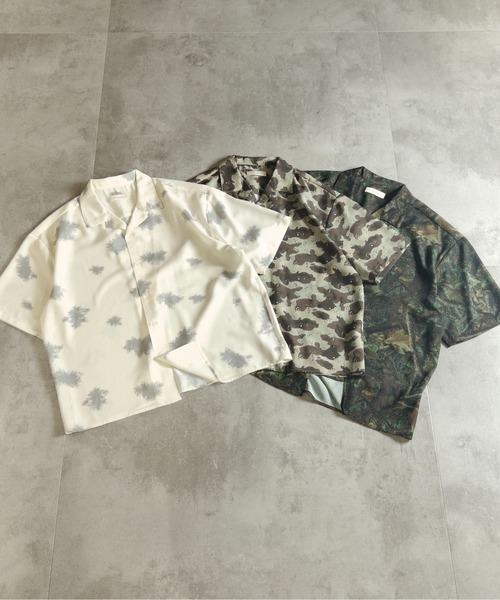 many men many mind（メニーメンメニーマインド）の「MANYMENMANYMINDS / ポリエステルマイクロメッシュ/総柄シャツ/カモ/リアルツリー/アブストラクト（シャツ/ブラウス・メンズ・ベージュ/ブラック/カーキ/オレンジ/ホワイト・X-LARGE/LARGE/MEDIUM）」の7枚目の写真