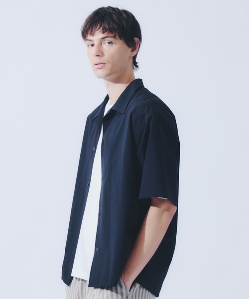 ABAHOUSE(アバハウス)の「【セットアップ対応】ドットエアー オープンカラーシャツ / オーバーサイズ(シャツ/ブラウス・メンズ・グレイッシュベージュ/ブラック/ネイビー・46/48)」の8枚目の写真