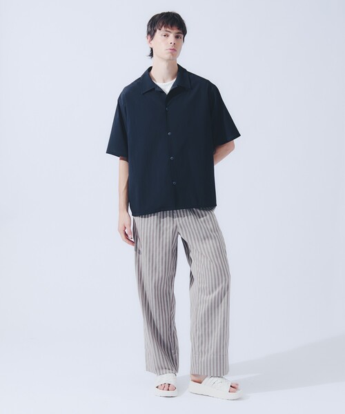 ABAHOUSE(アバハウス)の「【セットアップ対応】ドットエアー オープンカラーシャツ / オーバーサイズ(シャツ/ブラウス・メンズ・グレイッシュベージュ/ブラック/ネイビー・46/48)」の11枚目の写真