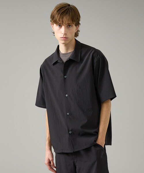 ABAHOUSE(アバハウス)の「【セットアップ対応】ドットエアー オープンカラーシャツ / オーバーサイズ(シャツ/ブラウス・メンズ・グレイッシュベージュ/ブラック/ネイビー・46/48)」の12枚目の写真