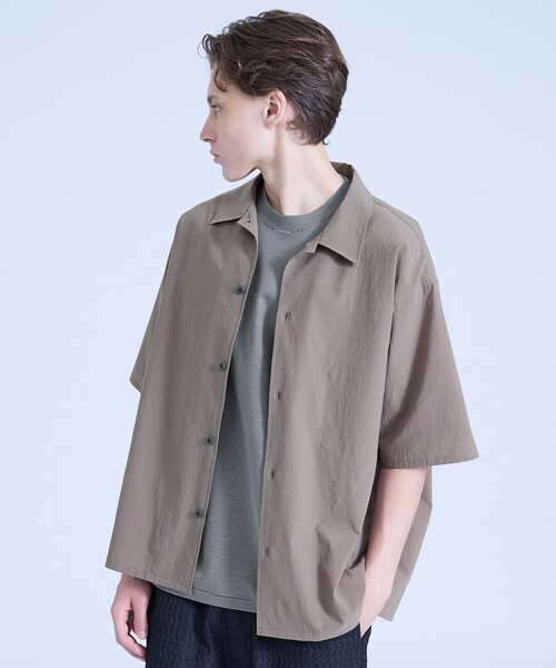 ABAHOUSE(アバハウス)の「【セットアップ対応】ドットエアー オープンカラーシャツ / オーバーサイズ(シャツ/ブラウス・メンズ・グレイッシュベージュ/ブラック/ネイビー・46/48)」の17枚目の写真