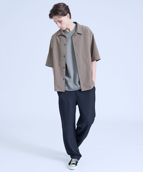 ABAHOUSE(アバハウス)の「【セットアップ対応】ドットエアー オープンカラーシャツ / オーバーサイズ(シャツ/ブラウス・メンズ・グレイッシュベージュ/ブラック/ネイビー・46/48)」の19枚目の写真