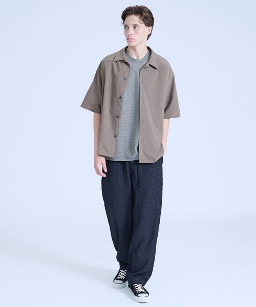 ABAHOUSE(アバハウス)の「【セットアップ対応】ドットエアー オープンカラーシャツ / オーバーサイズ(シャツ/ブラウス・メンズ・グレイッシュベージュ/ブラック/ネイビー・46/48)」の20枚目の写真