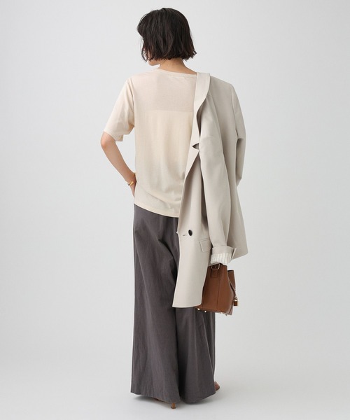 +81BRANCA(ハチイチブランカ)の「【81BRANCA】<別注>ロゴシアーカットソー(Tシャツ/カットソー・レディース・ライトベージュ/ライトグレー・フリー)」の8枚目の写真