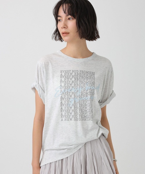 +81BRANCA(ハチイチブランカ)の「【81BRANCA】<別注>ロゴシアーカットソー(Tシャツ/カットソー・レディース・ライトベージュ/ライトグレー・フリー)」の10枚目の写真