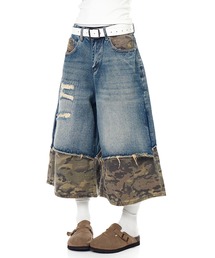 mushwear（マッシュウェア）の「カモフラージュ切替　デニムハーフパンツ（デニムパンツ）」