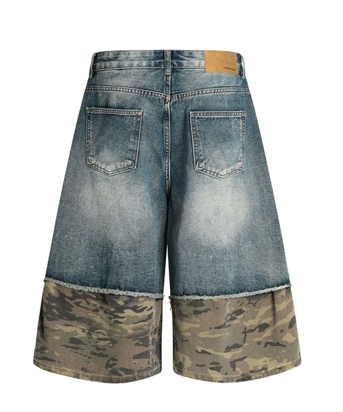 mushwear(マッシュウェア)の「カモフラージュ切替 デニムハーフパンツ(デニムパンツ・メンズ・ブラック/ブルー・LARGE/MEDIUM/X-LARGE/SMALL)」の7枚目の写真