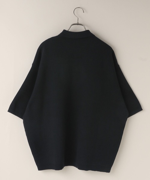 LOWRYS FARM（ローリーズファーム）の「【LFM(U)】スウェットライクニットポロＳＳ　 670536（Tシャツ/カットソー・メンズ・その他/レッド/ネイビー・FREE）」の4枚目の写真