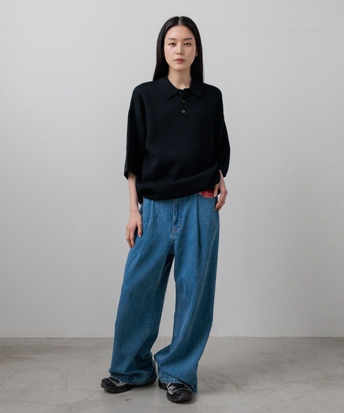 LOWRYS FARM(ローリーズファーム)の「【LFM(U)】スウェットライクニットポロSS 670536(Tシャツ/カットソー・メンズ・その他/レッド/ネイビー・FREE)」の18枚目の写真