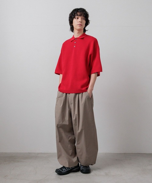 LOWRYS FARM(ローリーズファーム)の「【LFM(U)】スウェットライクニットポロSS 670536(Tシャツ/カットソー・メンズ・その他/レッド/ネイビー・FREE)」の13枚目の写真