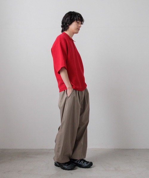 LOWRYS FARM(ローリーズファーム)の「【LFM(U)】スウェットライクニットポロSS 670536(Tシャツ/カットソー・メンズ・その他/レッド/ネイビー・FREE)」の14枚目の写真