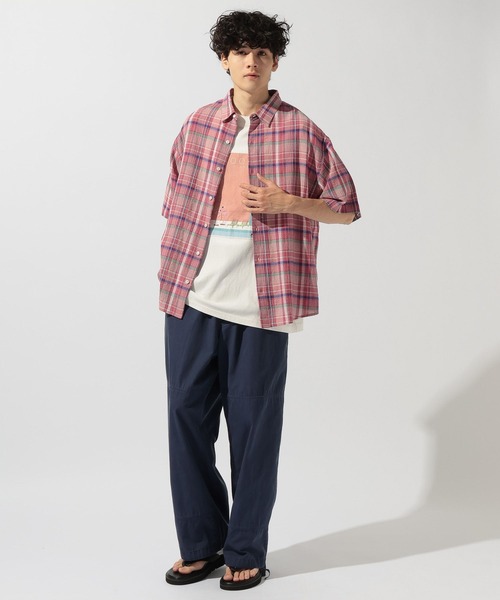 niko and...(ニコアンド)の「マドラスドビーチェックシャツ(シャツ/ブラウス・メンズ・サックスブルー/イエロー/ピンク・LARGE/MEDIUM)」の21枚目の写真