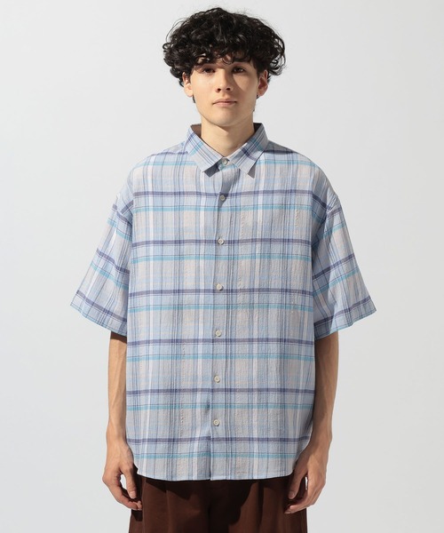 niko and...(ニコアンド)の「マドラスドビーチェックシャツ(シャツ/ブラウス・メンズ・サックスブルー/イエロー/ピンク・LARGE/MEDIUM)」の13枚目の写真