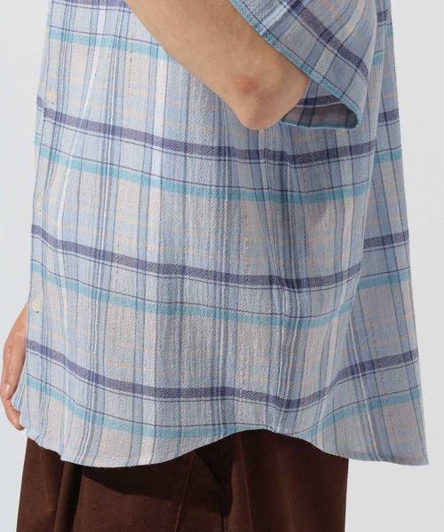 niko and...(ニコアンド)の「マドラスドビーチェックシャツ(シャツ/ブラウス・メンズ・サックスブルー/イエロー/ピンク・LARGE/MEDIUM)」の9枚目の写真