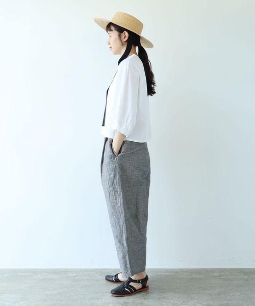 yuni（ユニ　）の「△L/C/Pe washer gum tuck pants（その他パンツ・レディース・ブラック/その他/ブラウン・FREE）」の14枚目の写真