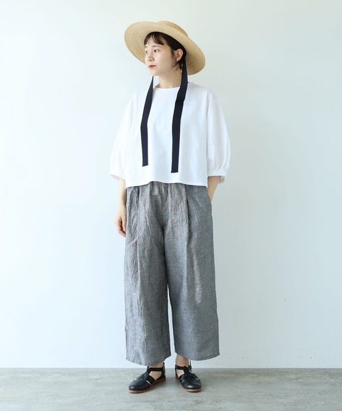 yuni（ユニ　）の「△L/C/Pe washer gum tuck pants（その他パンツ・レディース・ブラック/その他/ブラウン・FREE）」の13枚目の写真