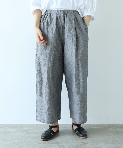 yuni（ユニ　）の「△L/C/Pe washer gum tuck pants（その他パンツ・レディース・ブラック/その他/ブラウン・FREE）」の9枚目の写真