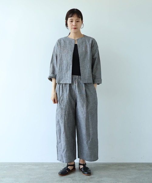 yuni（ユニ　）の「△L/C/Pe washer gum tuck pants（その他パンツ・レディース・ブラック/その他/ブラウン・FREE）」の5枚目の写真