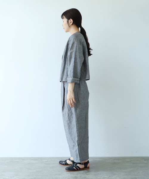 yuni（ユニ　）の「△L/C/Pe washer gum tuck pants（その他パンツ・レディース・ブラック/その他/ブラウン・FREE）」の7枚目の写真