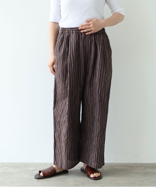 yuni（ユニ　）の「△L/C/Pe washer gum tuck pants（その他パンツ・レディース・ブラック/その他/ブラウン・FREE）」の21枚目の写真