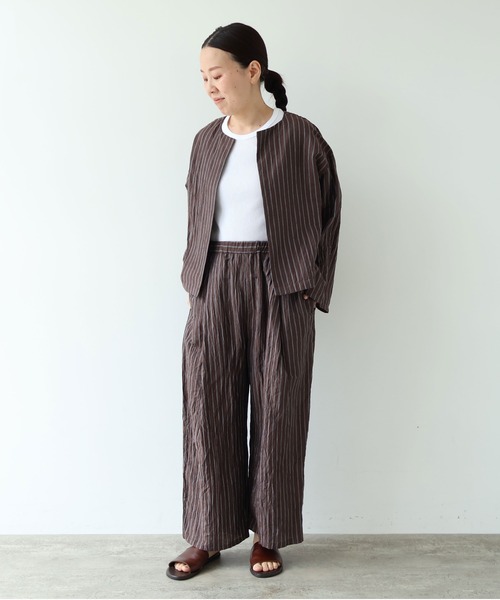 yuni（ユニ　）の「△L/C/Pe washer gum tuck pants（その他パンツ・レディース・ブラック/その他/ブラウン・FREE）」の17枚目の写真