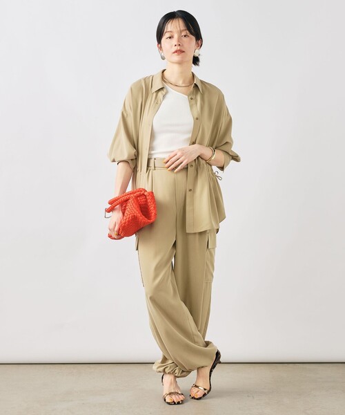 NOLLEY’S（ノーリーズ）の「《セットアップ対応》ウォッシャブルサンドウォッシュシャツ（シャツ/ブラウス・レディース・ベージュ/チャコールグレー・38）」の21枚目の写真