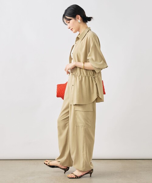 NOLLEY’S（ノーリーズ）の「《セットアップ対応》ウォッシャブルサンドウォッシュシャツ（シャツ/ブラウス・レディース・ベージュ/チャコールグレー・38）」の22枚目の写真