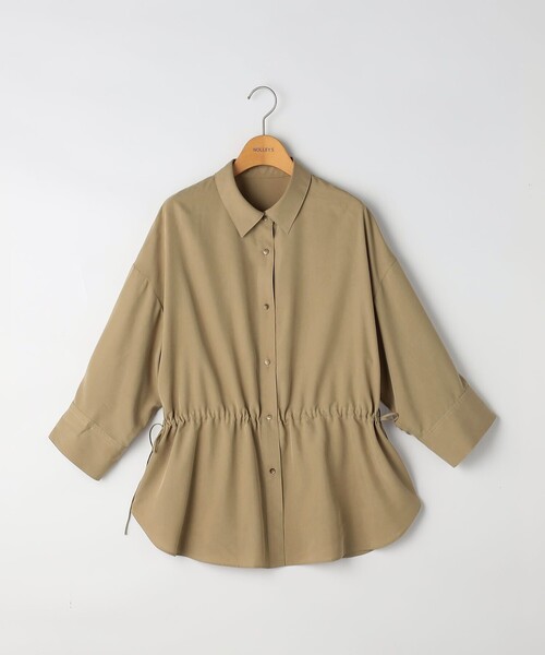 NOLLEY’S（ノーリーズ）の「《セットアップ対応》ウォッシャブルサンドウォッシュシャツ（シャツ/ブラウス・レディース・ベージュ/チャコールグレー・38）」の5枚目の写真