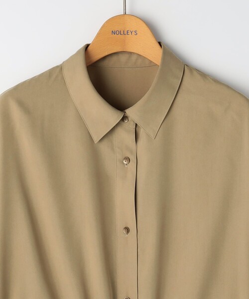 NOLLEY’S（ノーリーズ）の「《セットアップ対応》ウォッシャブルサンドウォッシュシャツ（シャツ/ブラウス・レディース・ベージュ/チャコールグレー・38）」の6枚目の写真