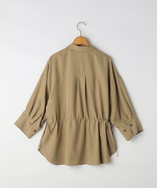 NOLLEY’S（ノーリーズ）の「《セットアップ対応》ウォッシャブルサンドウォッシュシャツ（シャツ/ブラウス・レディース・ベージュ/チャコールグレー・38）」の8枚目の写真