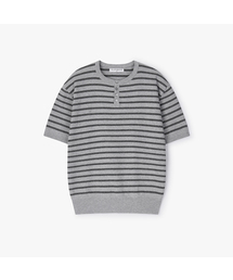 FLAWSROOM（フローズルーム）の「Stripe Henleyneck Cotton Knit 3Color（ニット/セーター）」