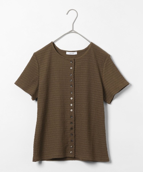 GLOBAL WORK（グローバルワーク）の「膨れジャガードカーディガンプルオーバー/663961（Tシャツ/カットソー・レディース・アイボリー/ブラウン/マスタード・LARGE/MEDIUM）」の19枚目の写真
