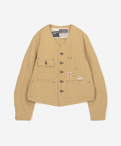 HEAD LIGHT(ヘッドライト)の「HEADLIGHT | ヘリンボーンツイル ワークジャケット WOMEN(カバーオール・レディース・ベージュ系その他・36)」の17枚目の写真