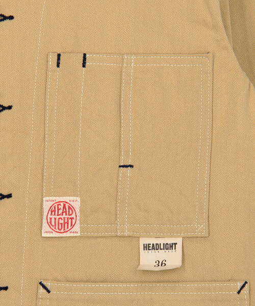 HEAD LIGHT(ヘッドライト)の「HEADLIGHT | ヘリンボーンツイル ワークジャケット WOMEN(カバーオール・レディース・ベージュ系その他・36)」の9枚目の写真